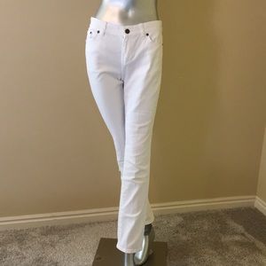 LRL Lauren Ralph Lauren White Classic Straight Jeans petite